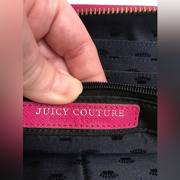 🆕🔥JUICY COUTURE REAL LEATHER&SUPER CHIC&TRENDY PRETTY PINK&GOLD HARDWARE NWOT - Picture 3 of 15
